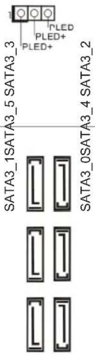 SATA3_1SATA3_5 SATA3_3 PLED PLED+ PLED+ SATA3_0SATA3_4 SATA3_2