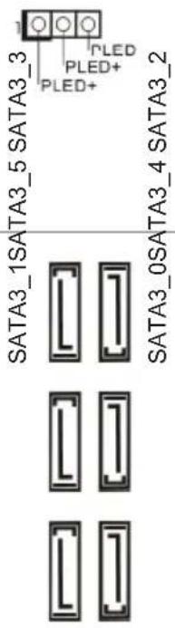SATA3_1SATA3_5 SATA3_3 PLED PLED+ PLED+ SATA3_0SATA3_4 SATA3_2