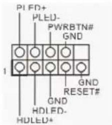 PI FD+ PLED- PWRBTN# GND 1 GND RESET# GND HDLED- HDLED*