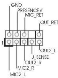 GND PRESENCE# MIC_RET OUT_RET 1 J_SENSE OUT2_R MIC2_R MIC2_L