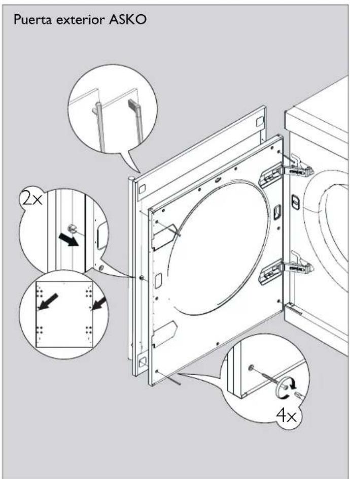 ASKO T754 - Montaje de la puerta exterior - 6