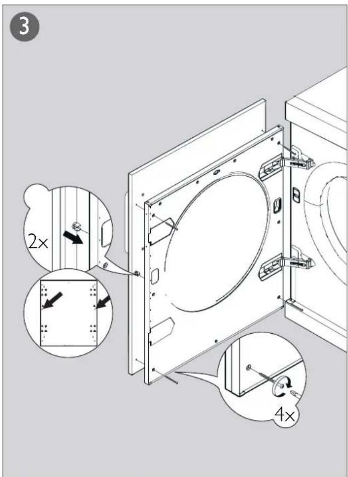 ASKO T754 - Fitting the cover door - 5