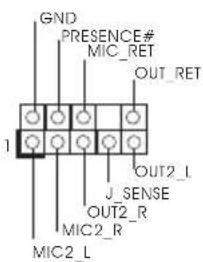 GND PRESENCE# MIC_RET OUT_RET 1 J_SENSE OUT2_L J_SENSE MIC2_R MIC2_L