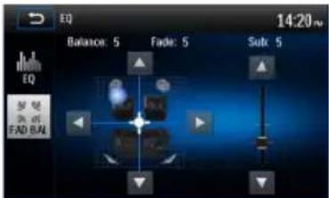 AUDIOVOX VME 9125 NAV - Balance/Fader einstellen - 1