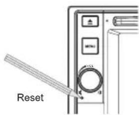 AUDIOVOX VME 9125 NAV - Zurücksetzen des Systems (Reset): - 1