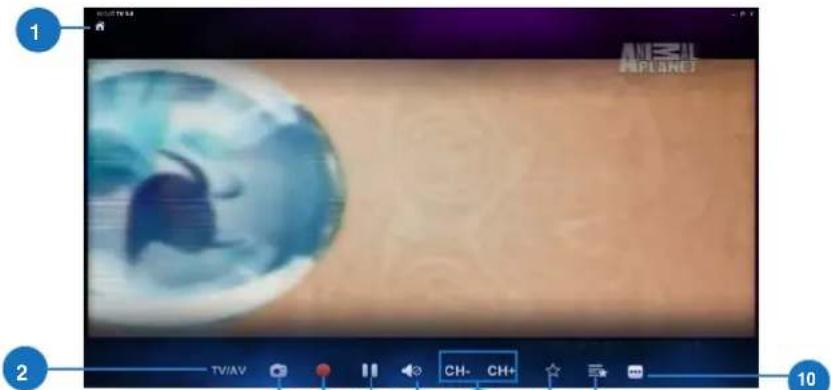 ASUS EeeTop ET2311IUKH - Usare i controli su schermo di Live TV - 1