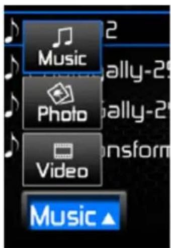 AUDIOVOX VME 9425 - Search Playlist by File Type - 1