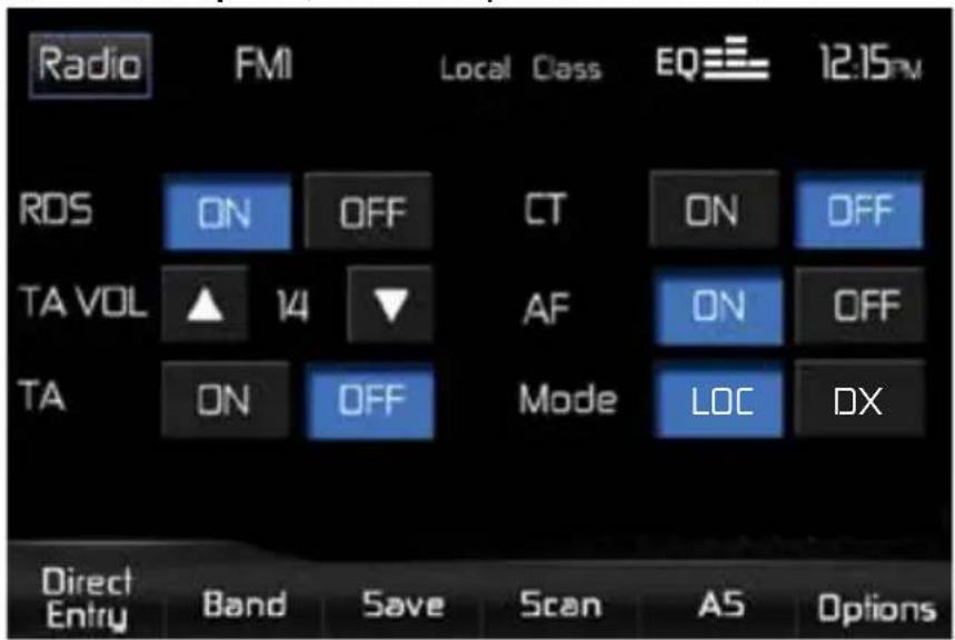 AUDIOVOX VME 9425 - Menü Optionen - 1