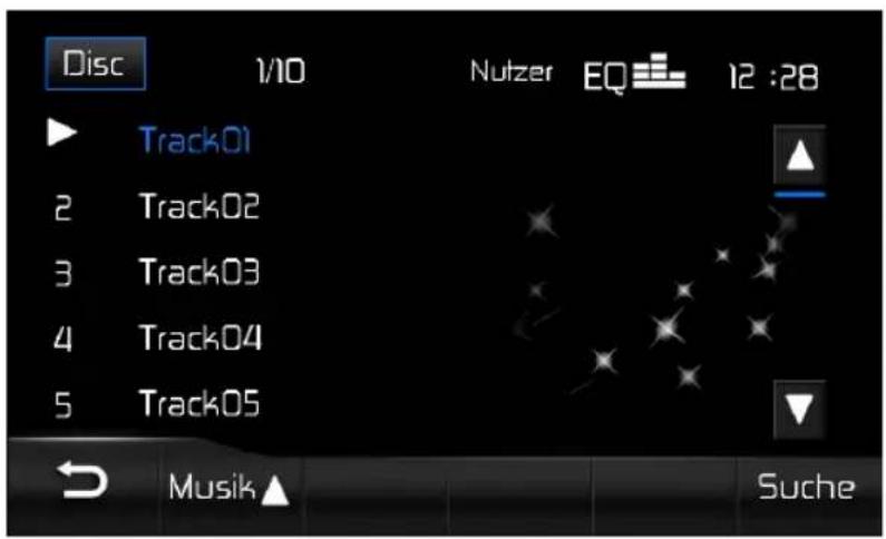 AUDIOVOX VME 9725 NAV - Wiedergabelisten-Menu - 1
