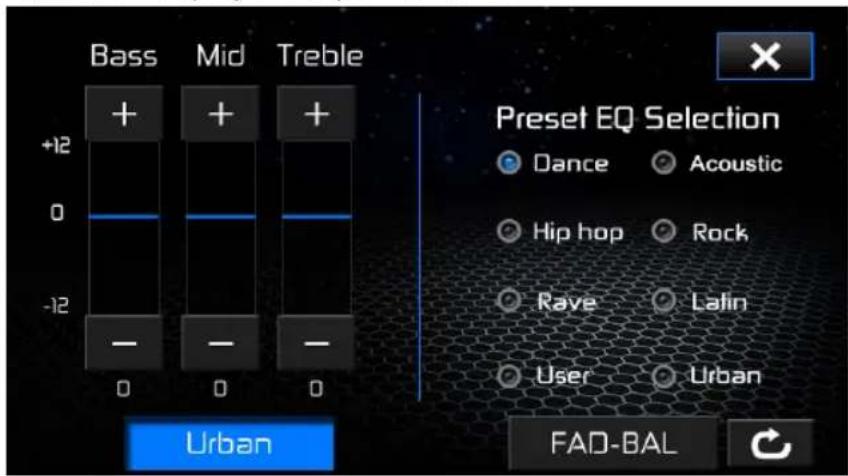 AUDIOVOX VME 9725 NAV - Equalizer Screen - 1
