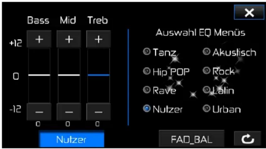 AUDIOVOX VME 9725 NAV - Equalizer-Einstellungen - 1