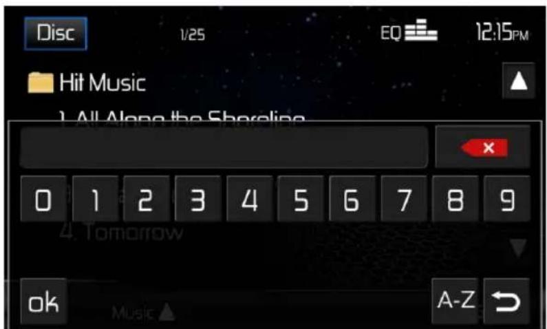 AUDIOVOX VME 9725 NAV - Disc Search Screen - 1