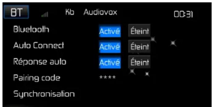 AUDIOVOX VME 9725 NAV - Apparier un téléphone sans fil à l'apparei - 1