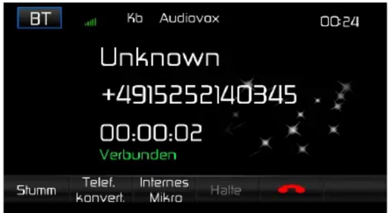 AUDIOVOX VME 9725 NAV - Eingehende Anrufe - 1