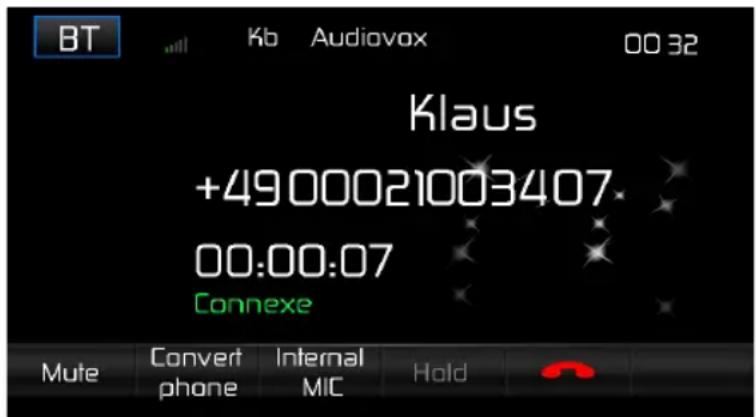 AUDIOVOX VME 9725 NAV - Gestion des appel entrants - 1