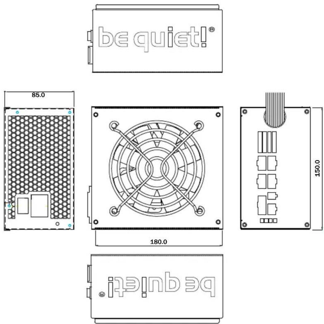 Be Quiet! Dark Power PRO 850W - DIMENSIONI DELL'ALIMENTATORE - 1
