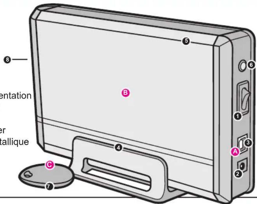 Aluratek AHDURS350F1000 - Caracteristiques du disque RFID dur de 3,5 po - 1