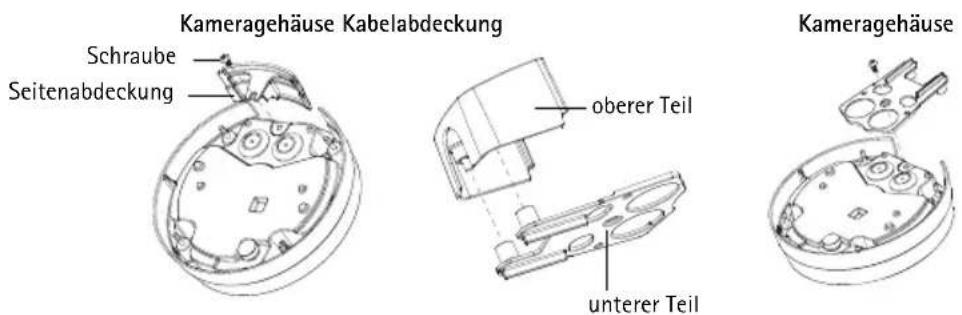 AXIS P3344 - Vorbereiten des Kameragehauses (wenn die Kabel an der Wand entlang gefuhrt werden) - 1