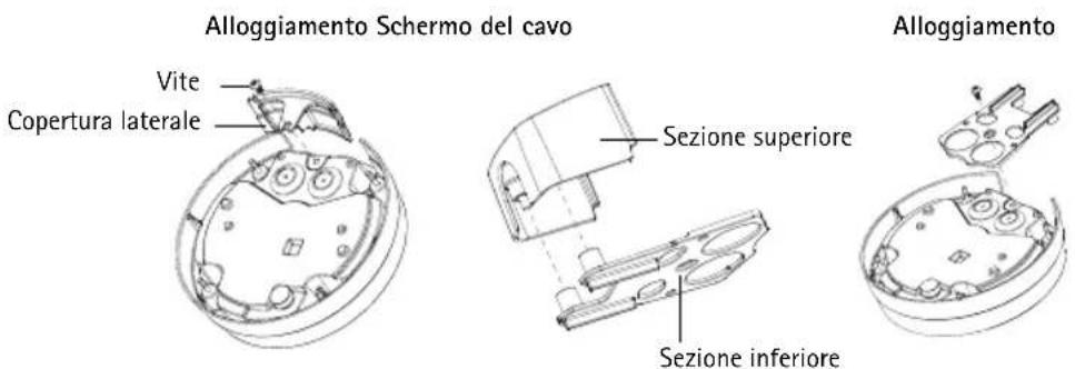 AXIS P3344 - Preparazione dell'alloggiamento (installazione dei cavi nella parete) - 1