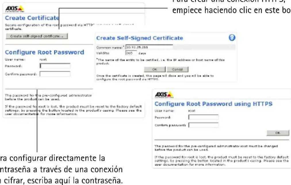 AXIS P3344 - Configuración de la contrasea - 1