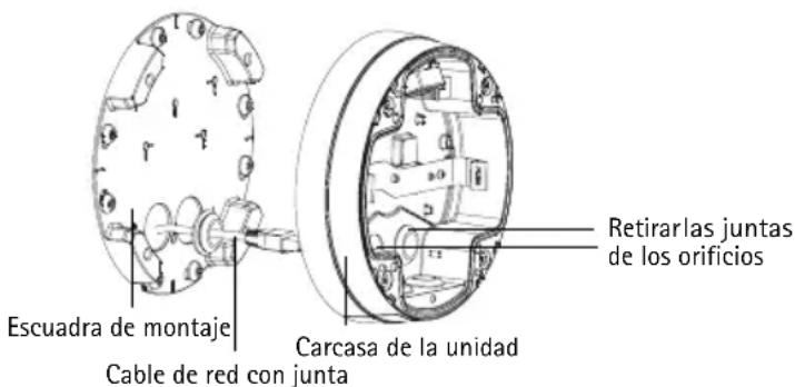 AXIS P3344 - Extension de los cables a工程技术 de la pared - 1