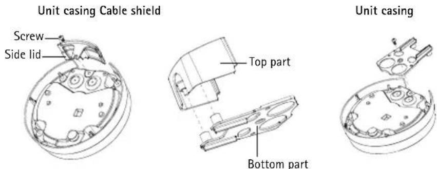 AXIS P3344 - Prepare the unit casing (routing cables along the wall) - 1