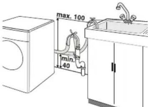 BEKO WMD 67125 - Raccorder le conduit d'évacuation - 1