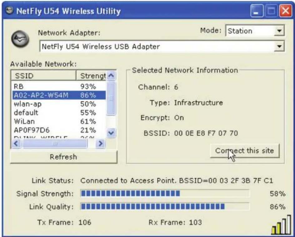 ATLANTIS-LAND NetFly USB 54 - Site Survey et Connexion - 1
