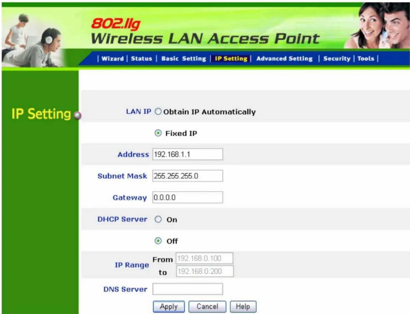 ATLANTIS-LAND NetFlyAP1P - IP Settings - 1