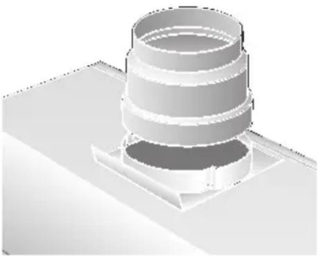 BALAY 3BT737 B - Ligação do tubo de exaustão com 110 mm φ: - 1