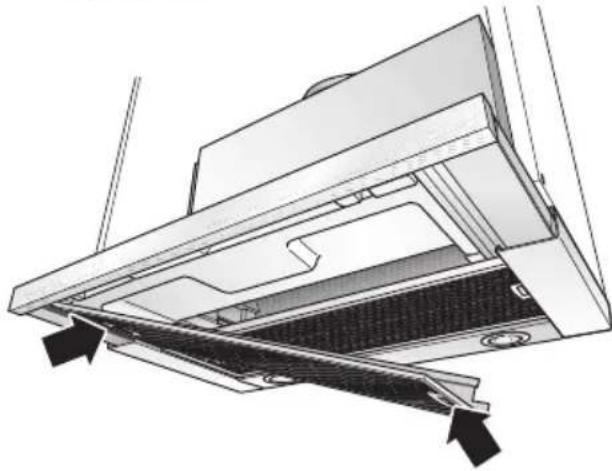 BALAY 3BT769 X - Aus- und Einbau den Metall-Fettfilter: - 1
