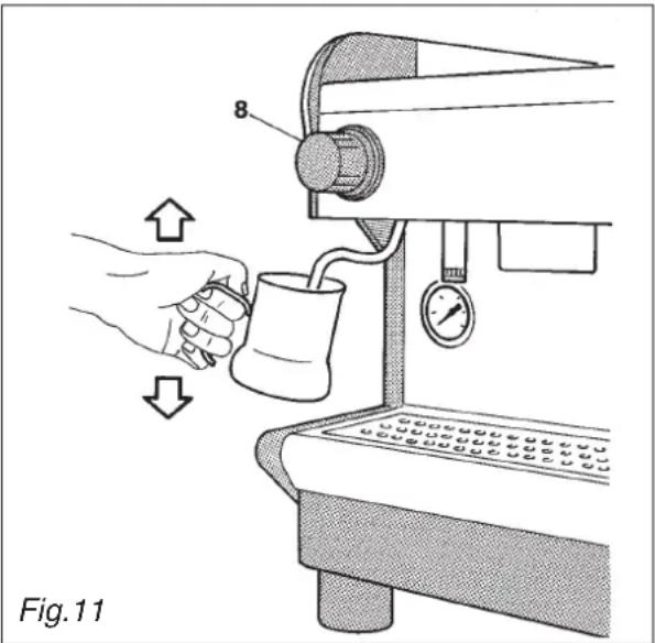 Bea-fon S20 - Como se prepara el "capuchino" (Fig. 11) (excluso mod. DE/H TS) - 1