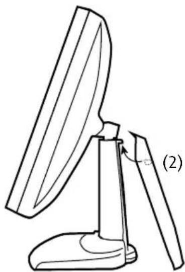 Barco MDNG2121 - Pour replacer le couvercle du pied : - 1