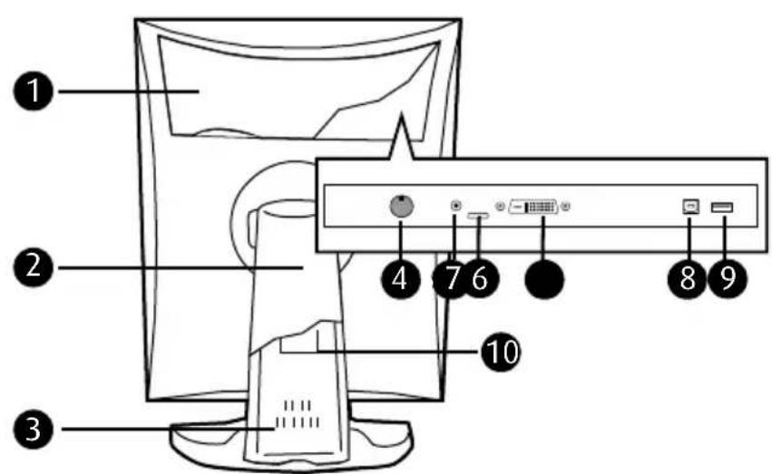 Barco MDNG2121 - Vue arrière du MDNC 3120, MDNC-3121, MDNG-2121 et MDNG-6121 - 1