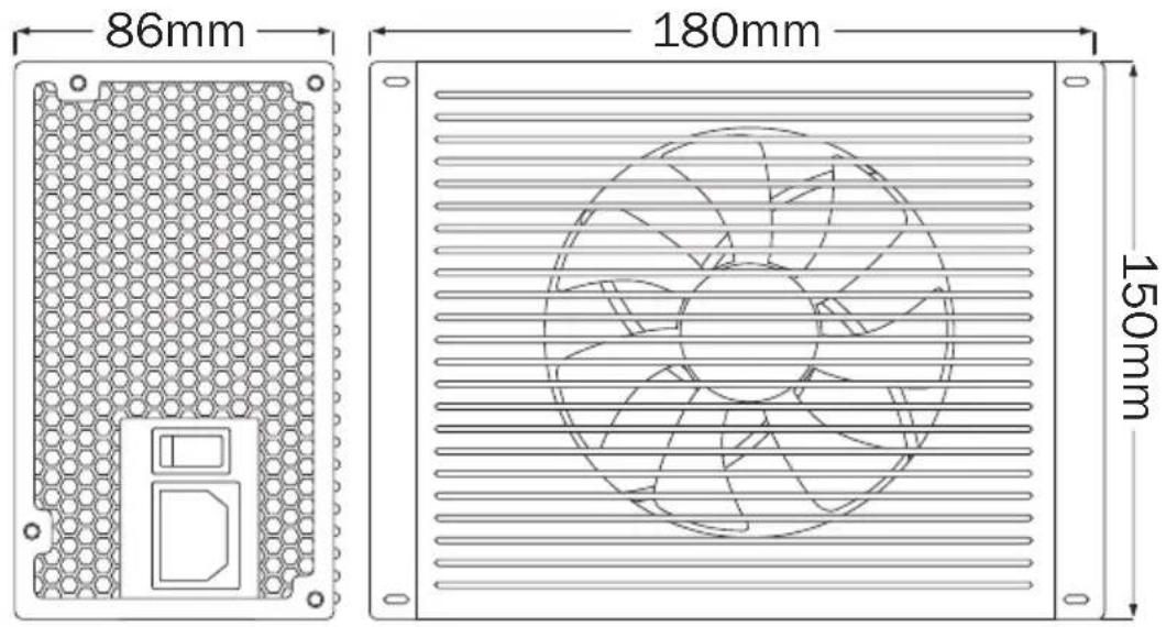 Be Quiet! Dark Power Pro 10 650W - DIMENSIONS - 1