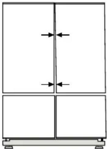 BEKO GNE 114613 X - Ajustar o espaço entre a porta superior - 1