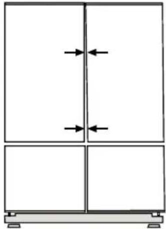 BEKO GNE 114613 X - Adjusting the gap between the upper door - 1