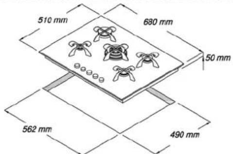 BAUMATIC B72TCW - DIMENSIONILE SPATIULUI DE INCORPORAT - 1