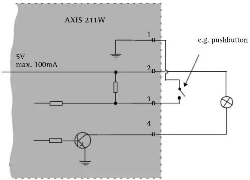 AXIS 211W - Connection diagram - 1