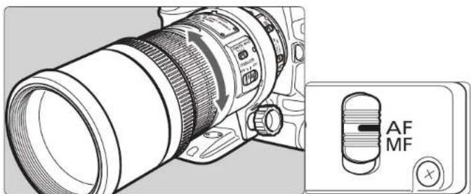 CANON EF 300mm f4L IS USM - Setting the Focus Mode - 1