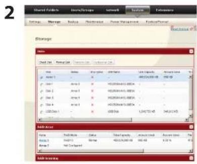 BUFFALO TeraStation Duo - - Utilisation du mode RAID 5 (3 disques durs) - 1