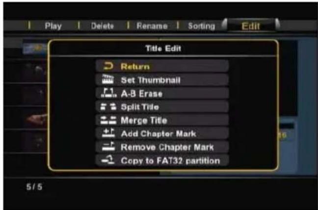 CONCEPTRONIC Media Giant - Erklärungen zum Menu, Edit [Bearbeiten] - 1