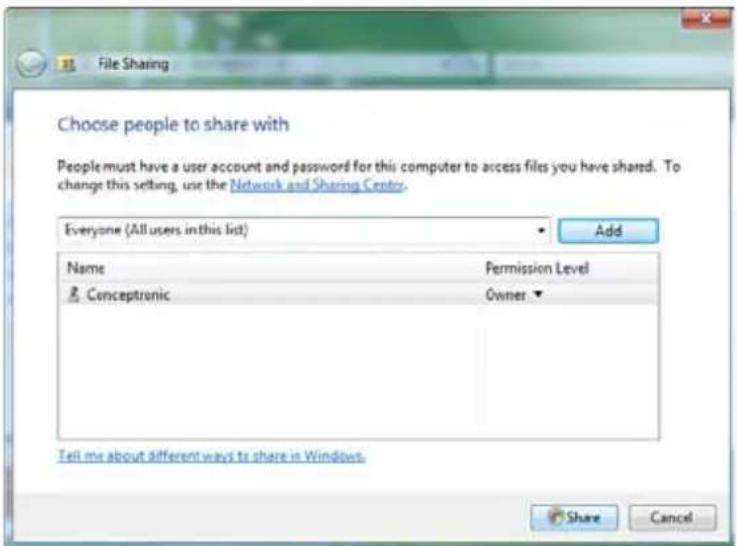 CONCEPTRONIC Media Giant - File sharing in Windows Vista - 2