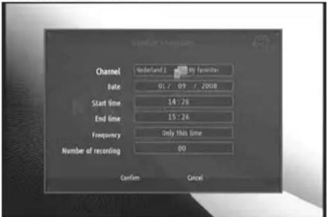 CONCEPTRONIC CMT2D1T - Legen Sie eine Aufnahmezeit manuell fest. - 1
