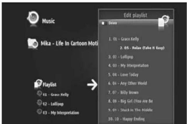 CONCEPTRONIC CMT2D1T - Çalma listesinin çalma sırasını değiştirme - 2