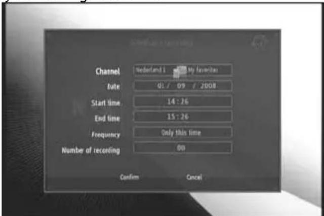 CONCEPTRONIC CMT2D1T - Manuel olarak bir kayıt programlama - 1