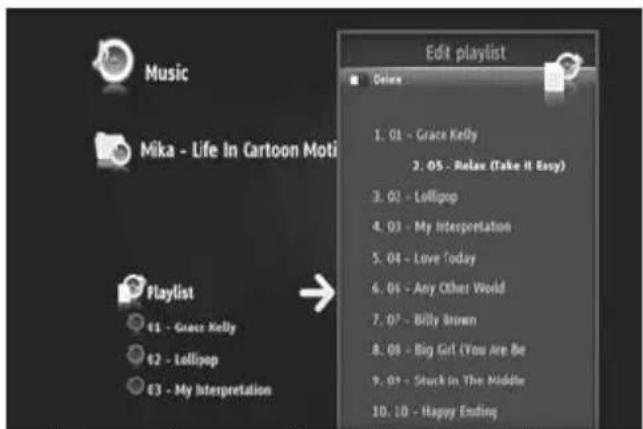 CONCEPTRONIC CMT2D1T - A lejátszási lista lejátszási sorrendjének a megváltoztatása - 2