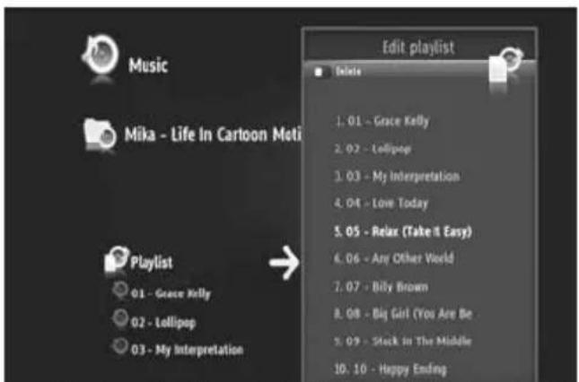 CONCEPTRONIC CMT2D1T - Modificare l'ordine di riproduzione della playlist - 1