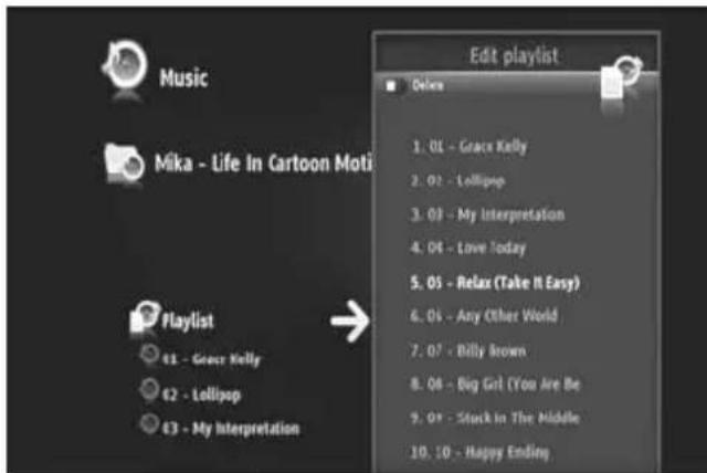 CONCEPTRONIC CMT2D1T - Ändern der Reihenfolge der Wiedergabe in der Wiedergabeliste - 1