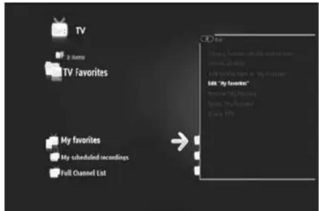 CONCEPTRONIC CMT2D1T - Kedvenc csatornák listájának módosítása - 2